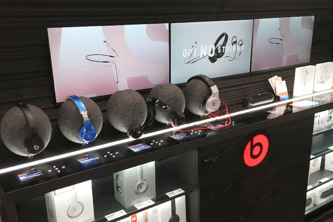 Headphone kiosk built for Beats