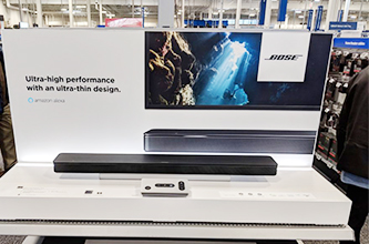 Sound bar kiosk display for Bose