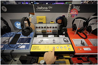 Earphones display for Jabra