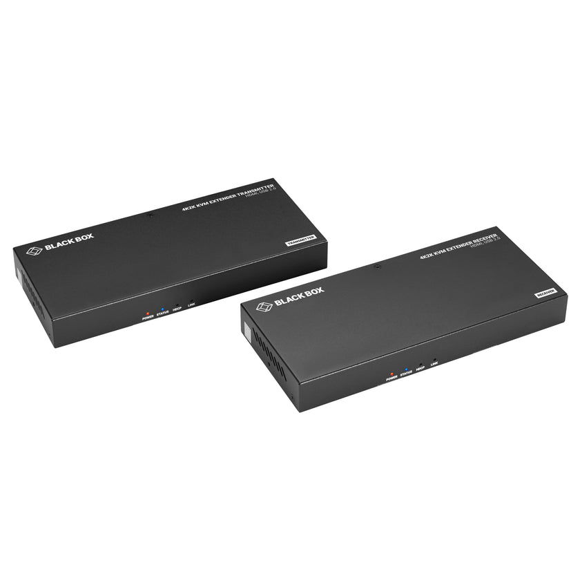 Black Box KVM Extender - 4K@60Hz HDMI, USB, CATx, Up to 328 ft